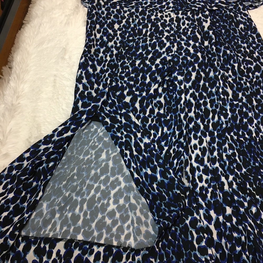 Bloomingdale's  Jumpsuit Le Gali Hildy  wide open leg animal print blue Sz XL - Picture 9 of 13